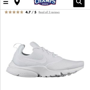 White nike presto flys. New never worn!